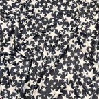 FS414_1 White Stars | Fabric | Baby, Boy, Boys, Children, drape, Fabric, fashion fabric, Kid, Kids, Night, sewing, Small Star, Spun Polyester, Spun Polyester Elastane, Star, Starry Night, Stars, Stretchy | Fabric Styles