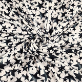 FS414_2 Black Stars | Fabric | Baby, Boys, Child, Children, drape, Fabric, fashion fabric, Kid, Kids, sewing, Spun Polyester Elastane, Star, Starry, Stars, Stretchy | Fabric Styles