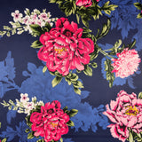 FS363 Zinnia Floral | Fabric | Baby Pink, Big Flowers, dressmaking, elastane, fabric, fabrics, Floral, Flower, Flowers, fs363, leggings, Navy, Peony, pink, poly, polyester, scuba, skirt, stretchy, zinnia | Fabric Styles