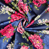 FS363 Zinnia Floral | Fabric | Baby Pink, Big Flowers, dressmaking, elastane, fabric, fabrics, Floral, Flower, Flowers, fs363, leggings, Navy, Peony, pink, poly, polyester, scuba, skirt, stretchy, zinnia | Fabric Styles