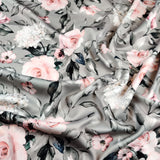 FS426_1 Pastel Floral | Fabric | drape, Fabric, fashion fabric, Floral, Flower, FS426, Grey, Scuba, sewing, Stretchy, Swim, Swimwear | Fabric Styles