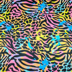 FS487 Zebra Paint Splat | Fabric | animal, fabric, Fs487, Multi Color, Multi Colour, Multicolor, Multicolored, Multicolour, paint, Scuba, spandex, splash, Swim, Swimwear, Tie Dye, zebra | Fabric Styles