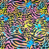 FS487 Zebra Paint Splat | Fabric | animal, fabric, Fs487, Multi Color, Multi Colour, Multicolor, Multicolored, Multicolour, paint, Scuba, spandex, splash, Swim, Swimwear, Tie Dye, zebra | Fabric Styles