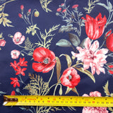 FS101 Floral Scuba Stretch Knit Fabric Navy & Mink | Fabric | drape, Fabric, fashion fabric, Floral, jersey, making, Mink, Navy, Scuba, sewing, Stretchy | Fabric Styles