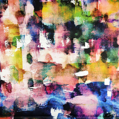 FS458 Rainbow Abstract Paint Strokes | Fabric | Colourful, drape, Fabric, fashion fabric, Nude, paint, paint strokes, Scuba, sewing, Stretchy, tie dye | Fabric Styles