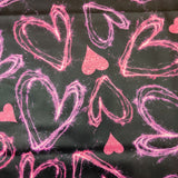 FS422 Sparkly Hearts | Fabric | drape, Fabric, fashion fabric, Heart, Hearts, purple, Scuba, sewing, Stretchy, Swim, Swimwear, Valentine, Valentines | Fabric Styles