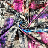 FS454 Abstract | Fabric | Colourful, drape, Fabric, fashion fabric, Nude, paint, paint strokes, Scuba, sewing, Stretchy, tie dye | Fabric Styles