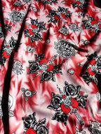FS459 Bitter Sweet Love | Fabric | dagger, drape, Fabric, fashion fabric, heart, lock, love, marble, rose, Scuba, sewing, Stretchy, sword, tie dye | Fabric Styles