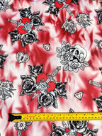 FS459 Bitter Sweet Love | Fabric | dagger, drape, Fabric, fashion fabric, heart, lock, love, marble, rose, Scuba, sewing, Stretchy, sword, tie dye | Fabric Styles