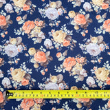 FS333_2 Navy Floral | crepe, Fabric, floral, interlock, Sale | Fabric Styles