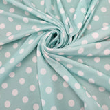 FS549 Mint Polka Dot Bubble Crepe Fabric | Fabric | Bubble Crepe, drape, Fabric, fashion fabric, Green, Mint, Polka Dots, SALE, sewing, Spots | Fabric Styles