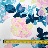 FS540 Blue Floral Crepe Fabric | Fabric | drape, Fabric, Floral, limited, SALE, Valentino crepe | Fabric Styles