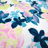 FS540 Blue Floral Crepe Fabric | Fabric | drape, Fabric, Floral, limited, SALE, Valentino crepe | Fabric Styles