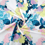 FS540 Blue Floral Crepe Fabric | Fabric | drape, Fabric, Floral, limited, SALE, Valentino crepe | Fabric Styles