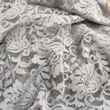 FS509_1 Grey Glitter Floral Lace | Fabric | drape, Fabric, fashion fabric, Floral Leopard, Lace, Plain, SALE, Sequins, sewing, Stretchy, textured | Fabric Styles