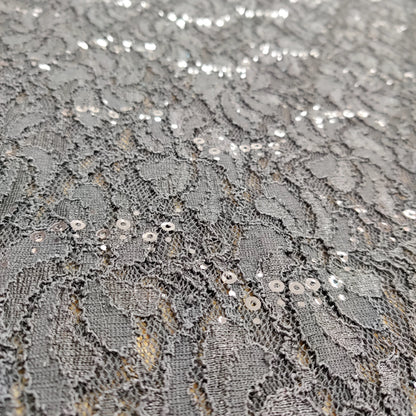 FS508_1 Floral Sequins Lace | Fabric | drape, Fabric, fashion fabric, Lace, New, Plain, Sequins, sewing, Stretchy, textured | Fabric Styles
