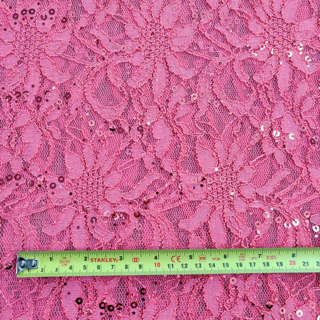 FS508_1 Floral Sequins Lace | Fabric | drape, Fabric, fashion fabric, Lace, New, Plain, Sequins, sewing, Stretchy, textured | Fabric Styles