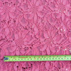FS508_1 Floral Sequins Lace | Fabric | drape, Fabric, fashion fabric, Lace, New, Plain, Sequins, sewing, Stretchy, textured | Fabric Styles