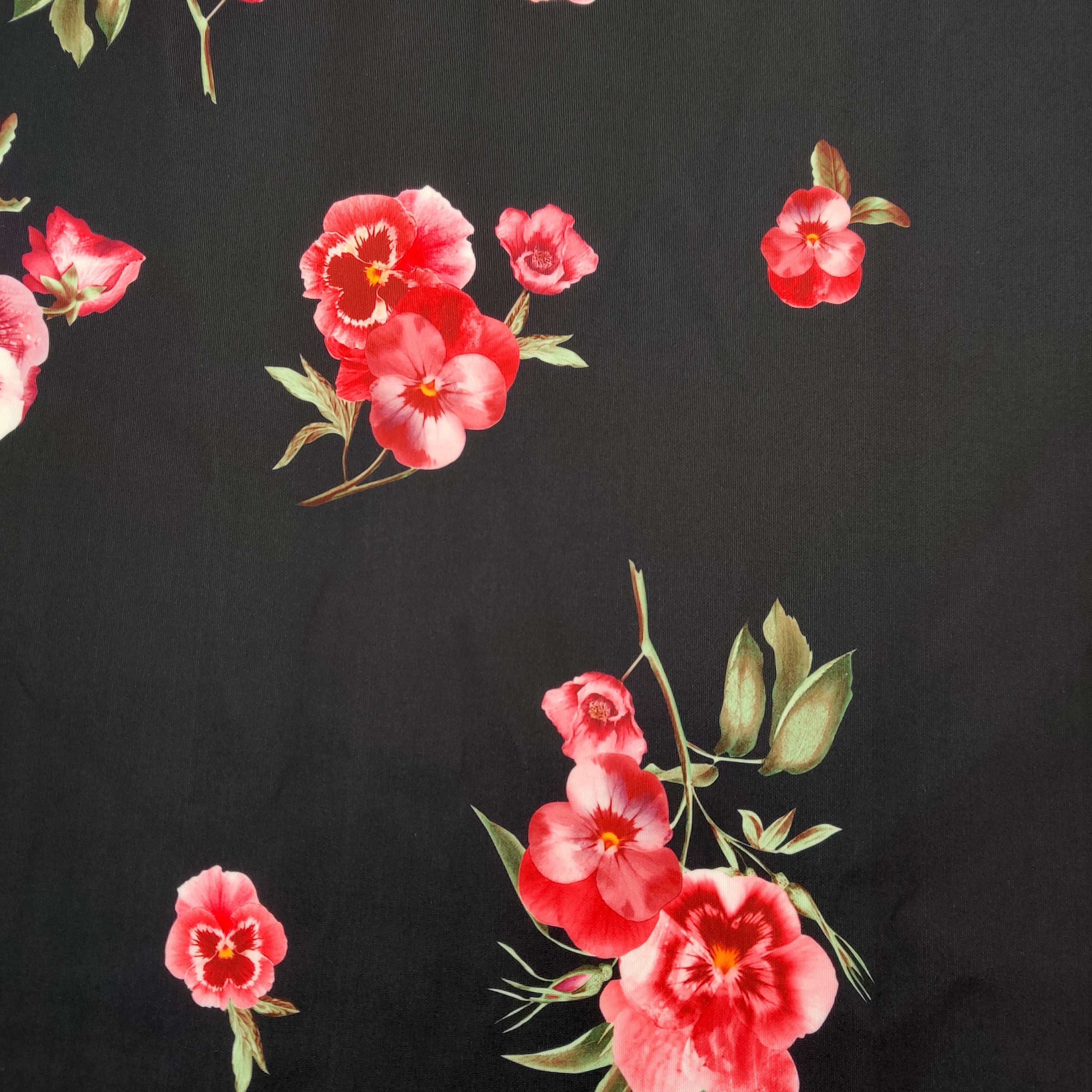FS499_1 Nude Floral | Fabric | Black, drape, Fabric, fashion fabric, Floral, Flower, Nude, Scuba, sewing, Stretchy, White | Fabric Styles
