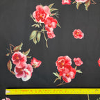 FS499_1 Nude Floral | Fabric | Black, drape, Fabric, fashion fabric, Floral, Flower, Nude, Scuba, sewing, Stretchy, White | Fabric Styles