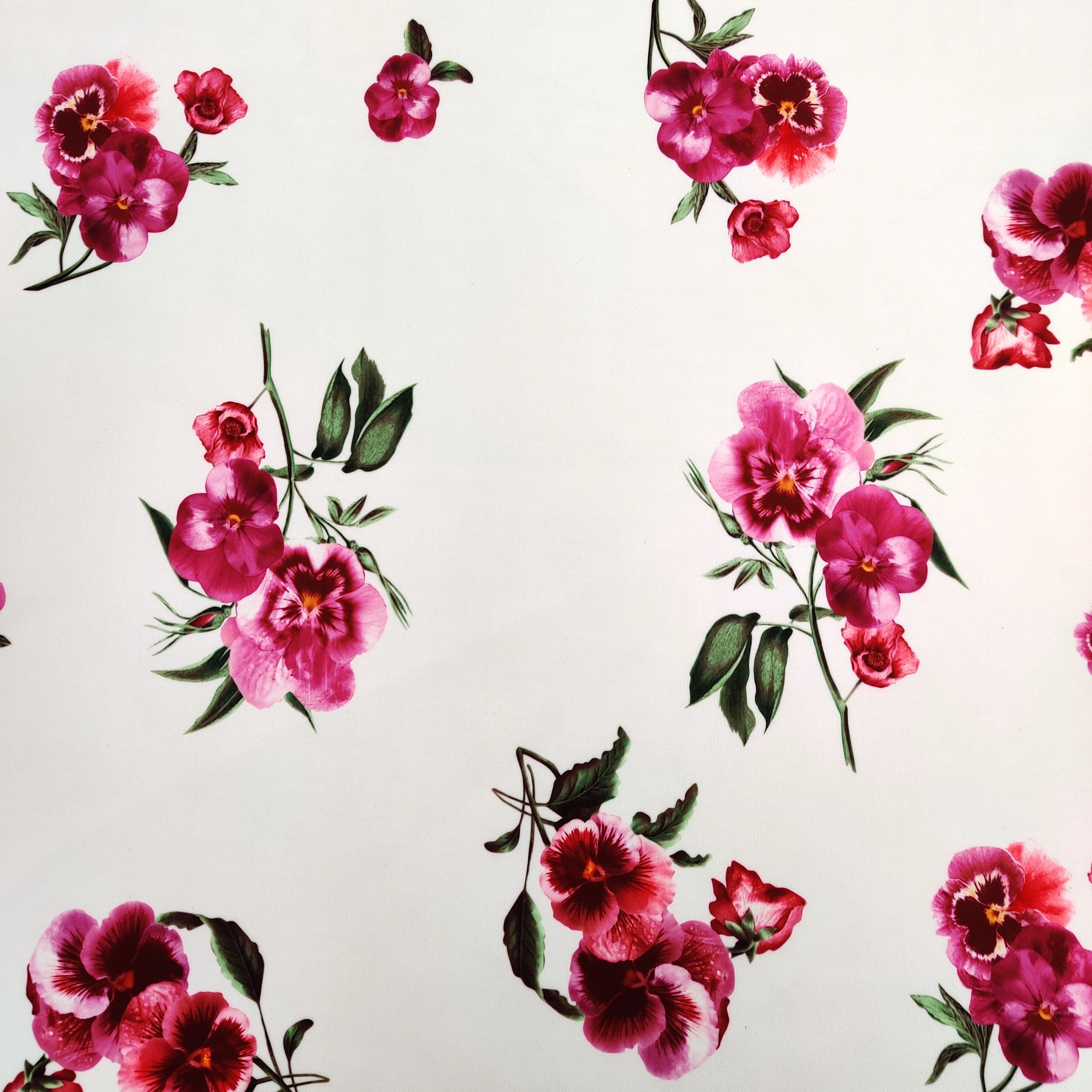 FS499_1 Nude Floral | Fabric | Black, drape, Fabric, fashion fabric, Floral, Flower, Nude, Scuba, sewing, Stretchy, White | Fabric Styles