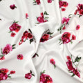 FS499_1 Nude Floral | Fabric | Black, drape, Fabric, fashion fabric, Floral, Flower, Nude, Scuba, sewing, Stretchy, White | Fabric Styles