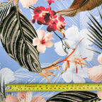 FS524_2 Blue Tropical | Fabric | drape, Eagle, Fabric, fashion fabric, Floral, Flower, Scuba, sewing, Stretchy | Fabric Styles