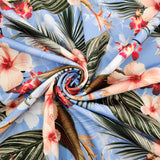 FS524_2 Blue Tropical | Fabric | drape, Eagle, Fabric, fashion fabric, Floral, Flower, Scuba, sewing, Stretchy | Fabric Styles