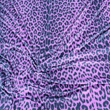 FS005 Leopard Print Scuba, Spun Polyester & Velvet Fabric