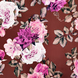 FS551 Maroon Floral | Fabric | brown, drape, Eagle, Fabric, fashion fabric, Floral, Flower, maroon, pink, Scuba, sewing, Stretchy | Fabric Styles
