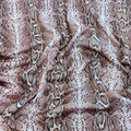 Snake Skin Scuba Stretch Knit Fabric Brown