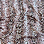 Snake Skin Scuba Stretch Knit Fabric Brown
