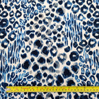 FS555 Blue Daze Leopard | Fabric | Animal, Blue, drape, Fabric, fashion fabric, Leopard, Scuba, sewing, Stretchy | Fabric Styles