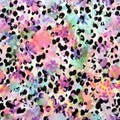 FS556 Watercolours | Fabric | Animal, drape, Fabric, fashion fabric, Floral, Flower, Leopard, maroon, Scuba, sewing, Stretchy | Fabric Styles