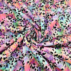 FS556 Watercolours | Fabric | Animal, drape, Fabric, fashion fabric, Floral, Flower, Leopard, maroon, Scuba, sewing, Stretchy | Fabric Styles