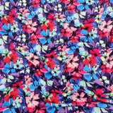 FS569 Watercolour Floral | Fabric | blue, drape, Fabric, fashion fabric, FLORAL, Limited, making, purple, Scuba, sewing, Stretchy, Watercolor, Watercolour | Fabric Styles