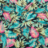 FS571 Tropical Leaf | Fabric | Fabric, Floral, Flower, forest, green, leaves, palm, spun poly, Spun Polyester, Spun Polyester Elastane, Stretchy, tropical | Fabric Styles