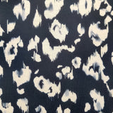 FS572 Monochrome Leopard | Fabric | Animal, Cheetah, Fabric, fashion fabric, Leopard, Navy, sewing, spun poly, Spun Polyester, Spun Polyester Elastane, Stretchy | Fabric Styles