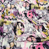 FS586 Hollywood 50s Movies | Fabric | Fabric, fashion fabric, floral, SALE, spun poly, Spun Polyester, Spun Polyester Elastane, Stretchy, tropical | Fabric Styles