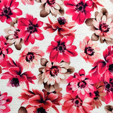 FS558 Pink Flower | Fabric | drape, Fabric, fashion fabric, Floral, jersey, making, sewing, spun polyester, Spun Polyester Elastane, stretch, Stretchy, Tropical | Fabric Styles