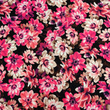 FS558 Pink Flower | Fabric | drape, Fabric, fashion fabric, Floral, jersey, making, sewing, spun polyester, Spun Polyester Elastane, stretch, Stretchy, Tropical | Fabric Styles