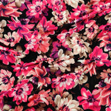 FS558 Pink Flower | Fabric | drape, Fabric, fashion fabric, Floral, jersey, making, sewing, spun polyester, Spun Polyester Elastane, stretch, Stretchy, Tropical | Fabric Styles