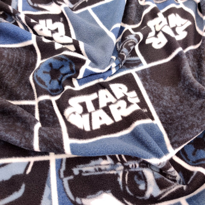 FS598_1 Darth Vader Star Wars Fleece Fabric Blue | Fabric | blue, Brand, Branded, Classic, Classics, Denim, drape, Fabric, fashion fabric, jersey, Light blue, making, Poly Fleece, Robot, sewing, Skirt, Star Wars, Stretchy, Watercolour | Fabric Styles