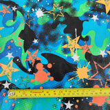 FS607 Blue Pop Stars Poly Spandex Stretch Fabric | Fabric | Bikini, Bra, Cobra, Cycle, drape, Fabric, fashion fabric, Foil, Holo, Lingerie, Mermaid, Nylon Spandex, Plain, Poly Spandex, sewing, Shorts, Snake, Spandex, Stretchy, Swim, Swimming, textured | Fabric Styles