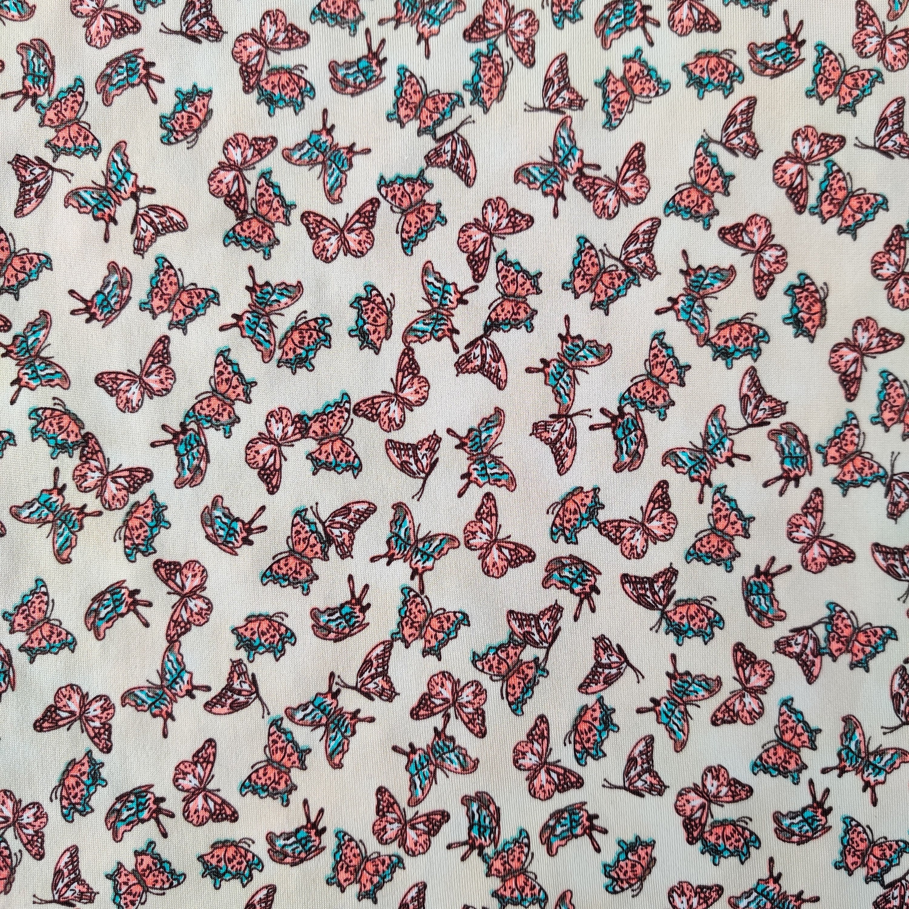 FS644 Butterfly Land Silky Stretch Knit Fabric | Fabric | animal, butterflies, butterfly, children, drape, Fabric, fashion fabric, SALE, sewing, small, Soft Touch, Stars, Stretchy | Fabric Styles