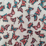 FS644 Butterfly Land Silky Stretch Knit Fabric | Fabric | animal, butterflies, butterfly, children, drape, Fabric, fashion fabric, SALE, sewing, small, Soft Touch, Stars, Stretchy | Fabric Styles