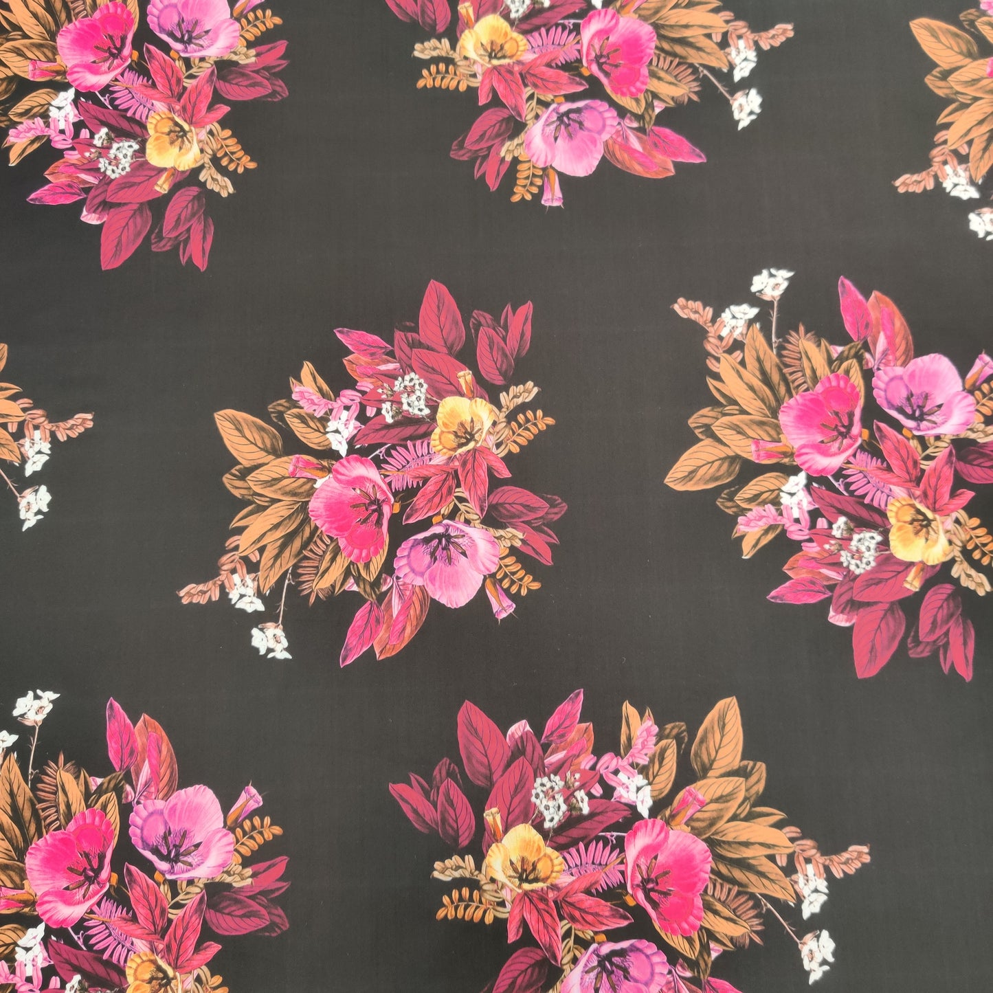 FS652_1 Floral | Fabric | Beach, Black, drape, Fabric, fashion, fashion fabric, Floral, Flower, flowers, making, Neon, pink, polyester, Sale, sewing, spandex, stretch, Stretchy, Swim, Swimwear, yellow | Fabric Styles