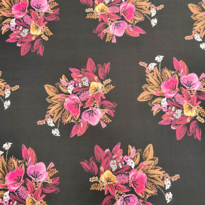FS652_1 Floral | Fabric | Beach, Black, drape, Fabric, fashion, fashion fabric, Floral, Flower, flowers, making, Neon, pink, polyester, Sale, sewing, spandex, stretch, Stretchy, Swim, Swimwear, yellow | Fabric Styles