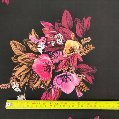 FS652_1 Floral | Fabric | Beach, Black, drape, Fabric, fashion, fashion fabric, Floral, Flower, flowers, making, Neon, pink, polyester, Sale, sewing, spandex, stretch, Stretchy, Swim, Swimwear, yellow | Fabric Styles