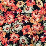 FS558 Pink Flower | Fabric | drape, Fabric, fashion fabric, Floral, jersey, making, sewing, spun polyester, Spun Polyester Elastane, stretch, Stretchy, Tropical | Fabric Styles
